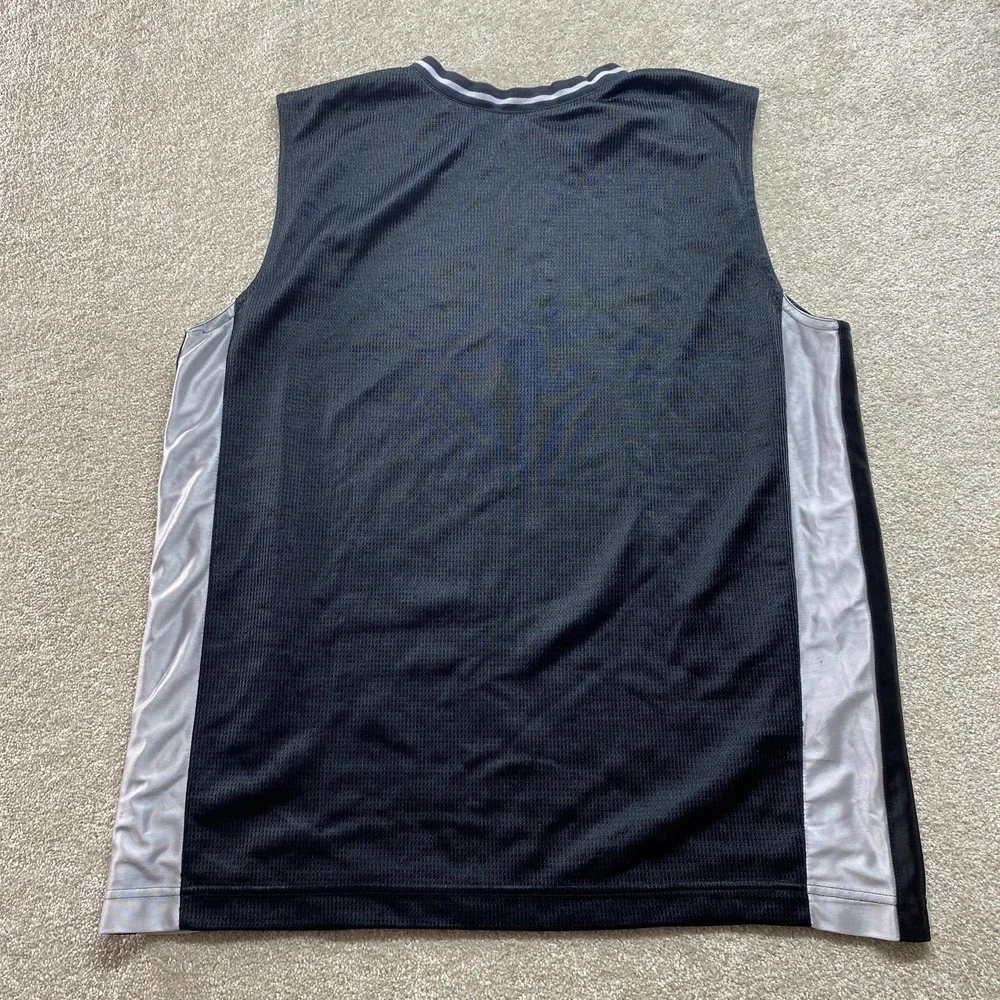 Nike Basketball Jersey Mens XL Black Gray Sleeveless Athletic‎ Mesh Tank Top Y2K